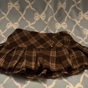 Plaid Brown Women's Skirt